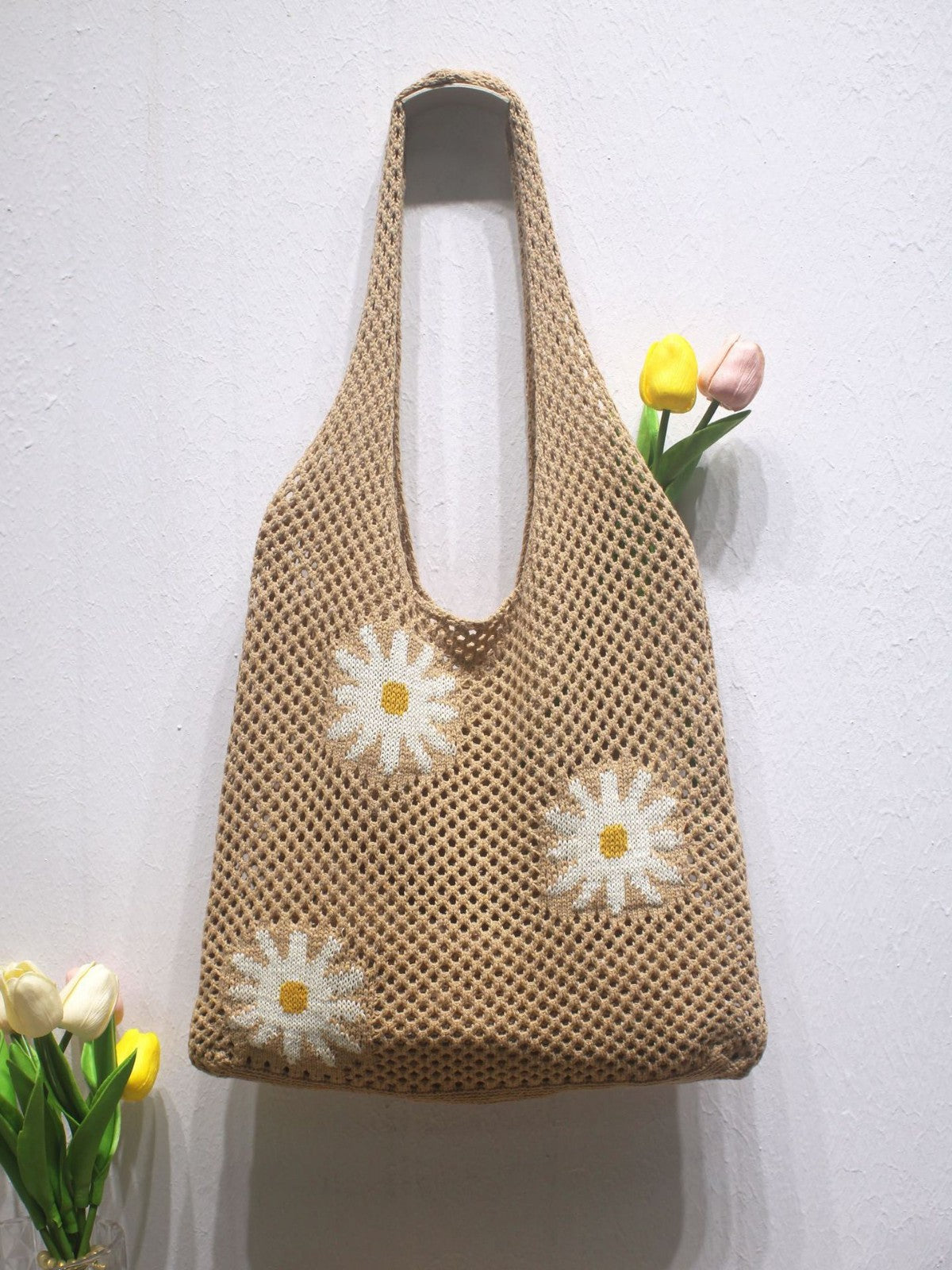 Women's Shoulder Bag Hand-Woven Women's Tote Bag Large Capacity Shoulder Bag Beach Holiday Crossbody Straw Bag European and American Retro Style