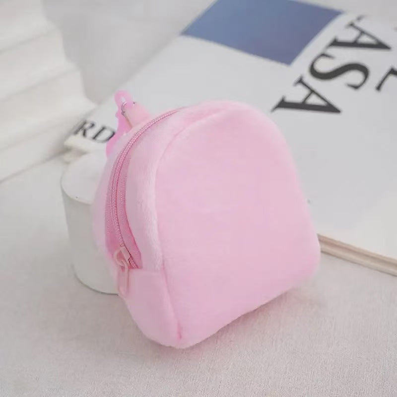 Cute Pacha Dog Mini Coin Purse Headset Storage Bag Couple Keychain Schoolbag Pendant Plush Doll Gift