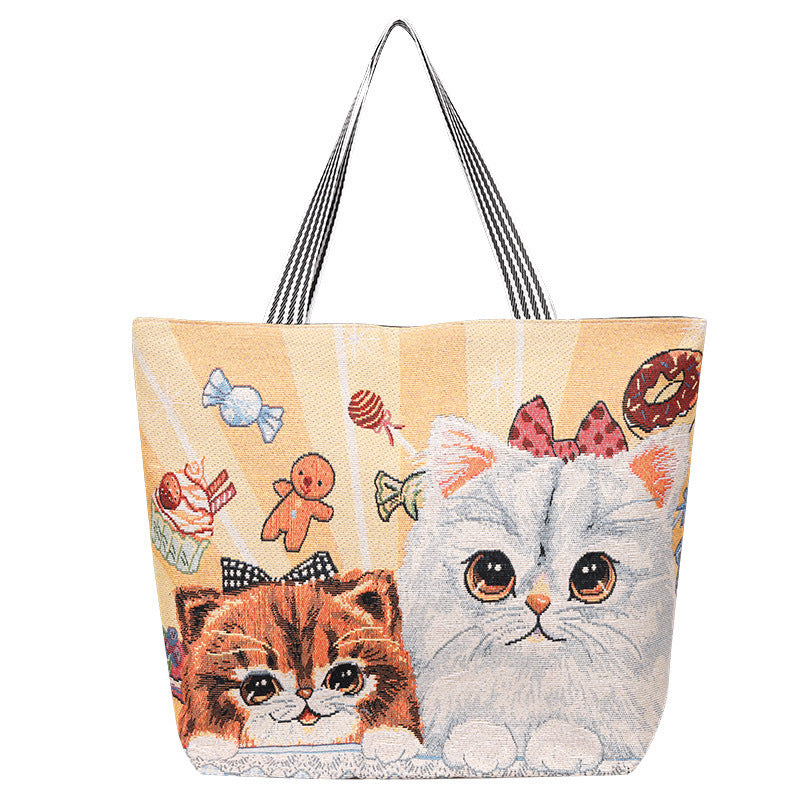 Outdoor Casual Shoulder Bag Women's Summer New Arrival Portable One-Shoulder Canvas