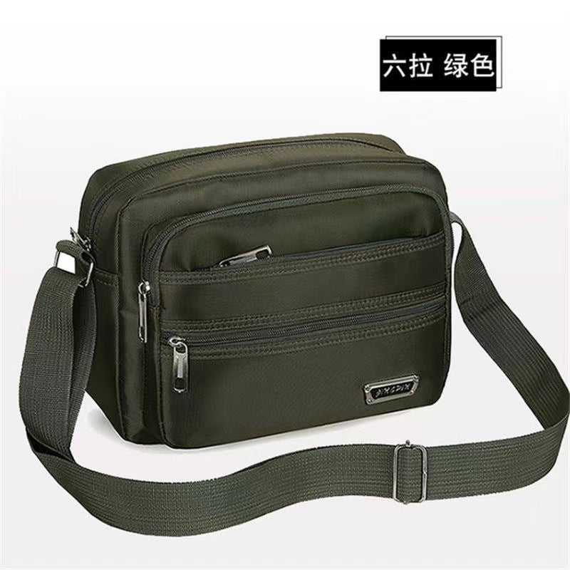 Fashionable Nylon Shoulder Bag with Multiple Pockets for Men and Women, Perfect for Daily Commute and Travel