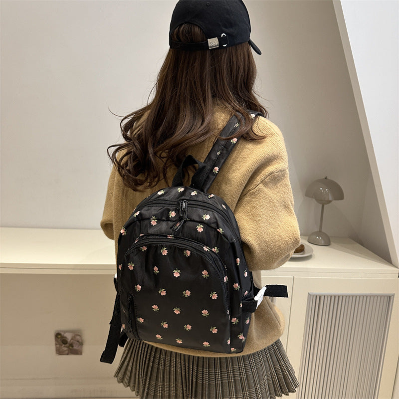 Women's Backpack New Flower Printing Backpack Leisure Stylish and Lightweight Students Daily Class Travel Backpack