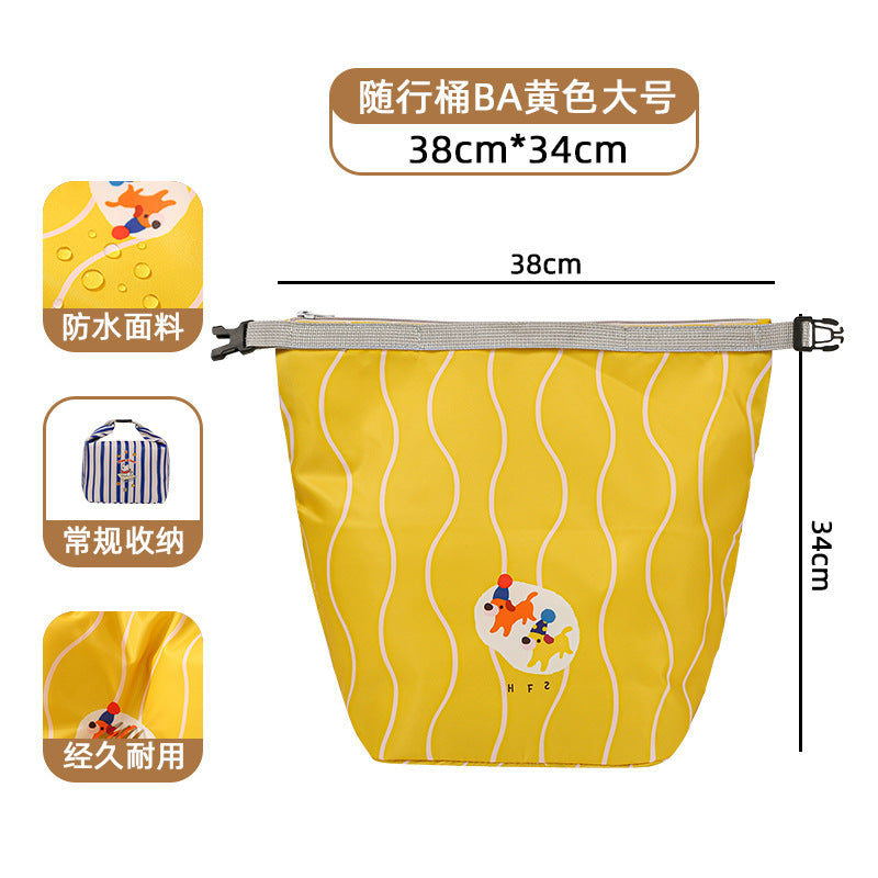 Cute Cartoon Travel Organizer Bag for Clothes, Toiletries and Essentials - Waterproof & Multi-functional