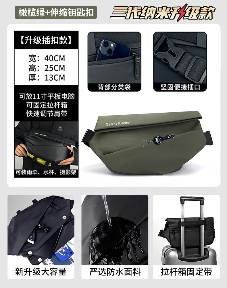 Men's Messenger Bag Commuter Bag Chest Bag Men's Messenger Bag Cycling Bag Motorcycle Backpack Sports Boys Shoulder Bag Fashion