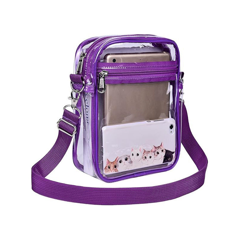 Transparent Waterproof PVC Shoulder Messenger Bag Mobile Phone Storage Outdoor Activities Universal