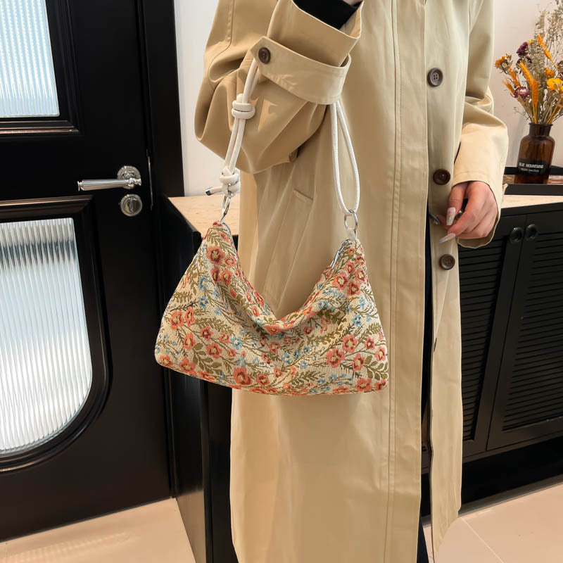 Underarm Bag Women's Large Capacity Western Style Commuter New Textured One-Shoulder Bag