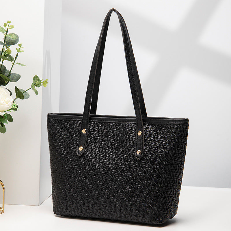 Bag Large Capacity Women's Retro Mummy Bag Western Style Handbag Printed Tote